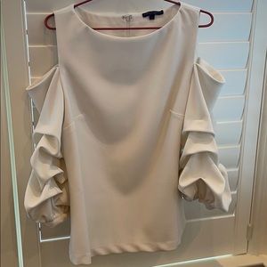 Ooh la la! Dressy white top!